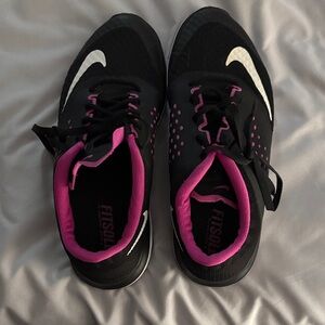 Nike Black and Pink Athletic Shoes